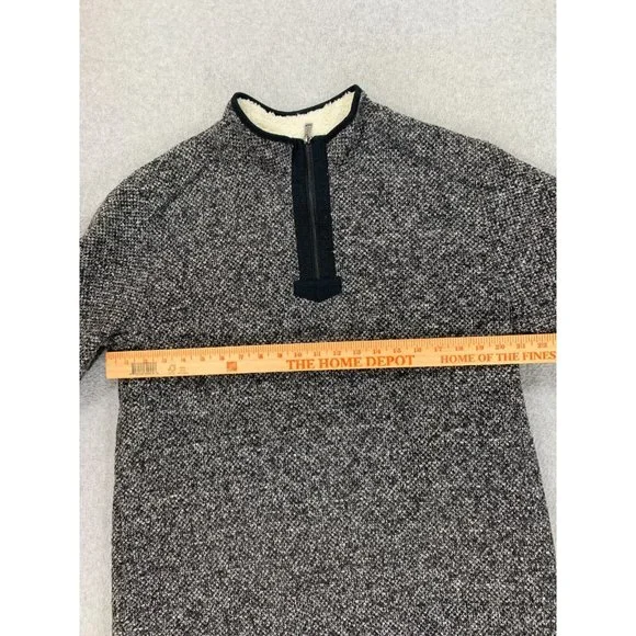 Orvis Sherpa Lined Heavy Quarter Zip Pullover (Men's Large)‎ Gray - Picture 8 of 13